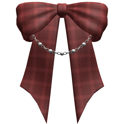 Dark Red Tartan Hair Bow