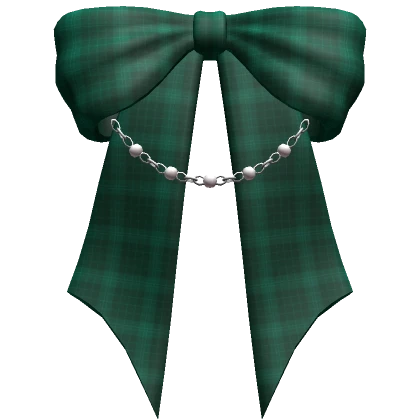 Dark Green Tartan Hair Bow