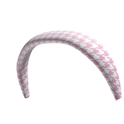 Houndstooth Headband - Pink/White