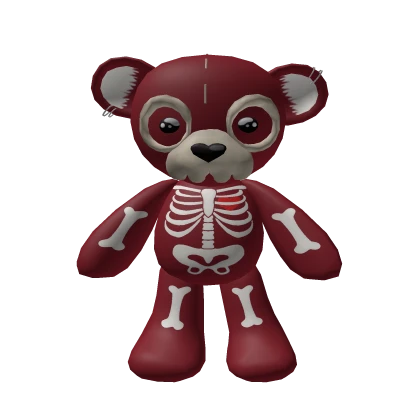 Spooky Bear Skeleton Red