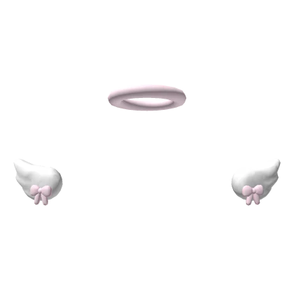 cute angelic halo with bows ˚ʚ♡ɞ˚ (pink)