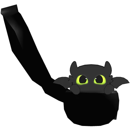 Cute Black Toothless Dragon in a Bag (3.0)