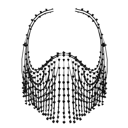 Beaded Goddess Facepiece Veil