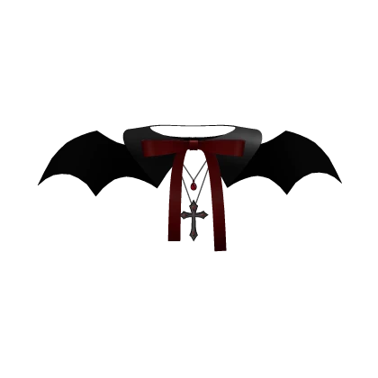 Vampire Ribbon Collar (Black)