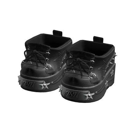 y2k Goth Punk Platform Shoes - Black