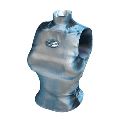 Metallic Crop Top (Blue)