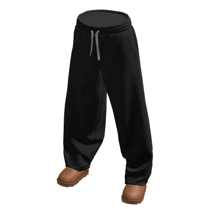 Baggy joggers with uggs (Black)