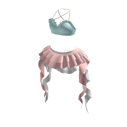 🍀Cute Ruffle Bikini Outfit (Blue & Pink)