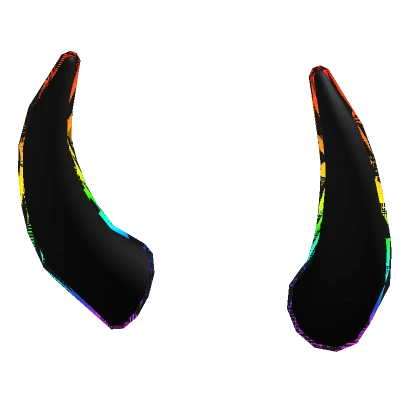 Rainbow Glitch Horns