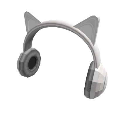 Y2K Grey Gaming Kitty Headphones