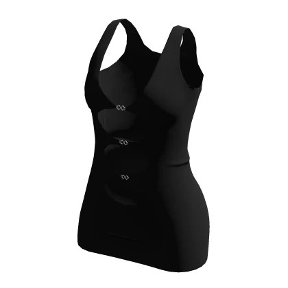 ⨾  2000s Cutout Party Mini Black Dress