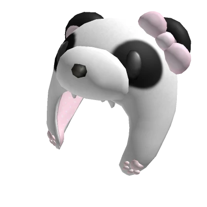 fluffy panda bear plush hat