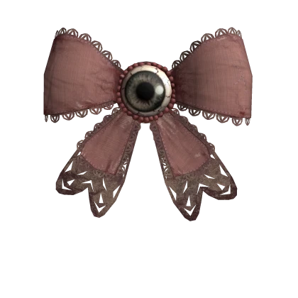 Creepy Cute Pink Eyeball Bow