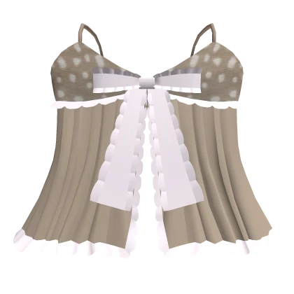 🤍 fawn babydoll ruffled dress brown pink