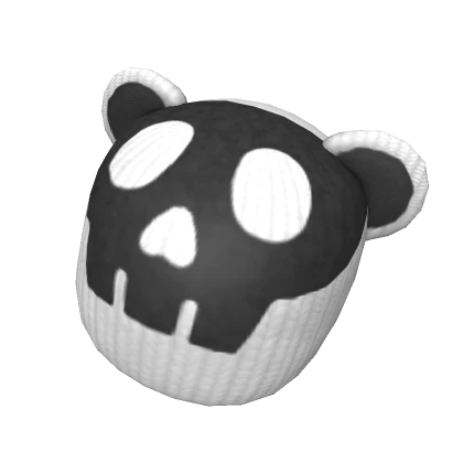 White Skeleton Bear Beanie