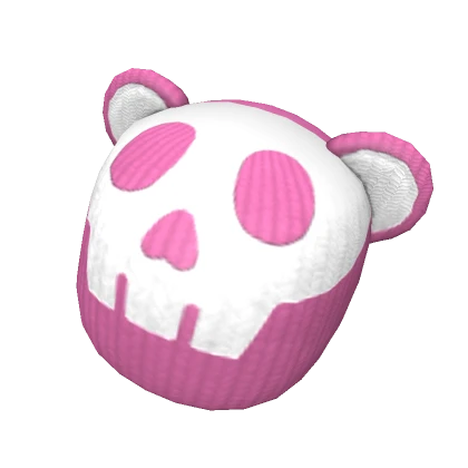 Pink Skeleton Bear Beanie