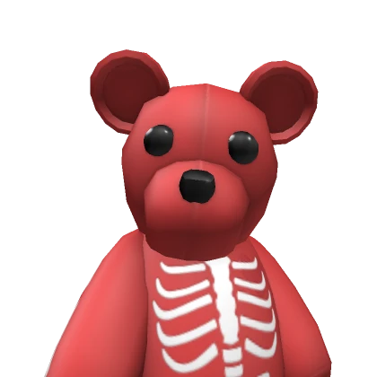 HUGE Red Skeleton Bear Backpack