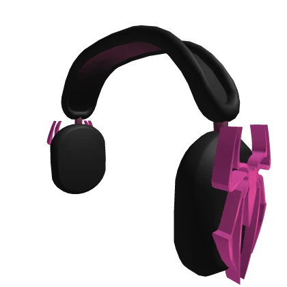 Neon Pink Spider Headphones (BLACK)