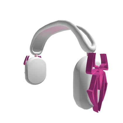 Neon Pink Spider Headphones (WHITE)