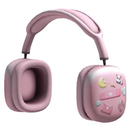 Pink Sticker Headphones