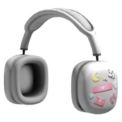 White Sticker Headphones