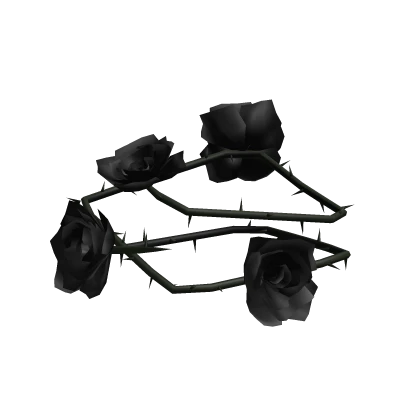 [Right] Black Shoulder Spiked Roses