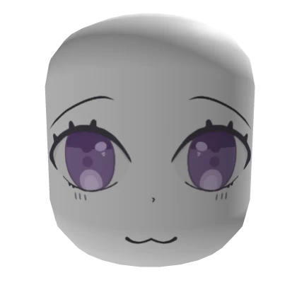 Kawaii white cute purple eyes happy :3 anime face