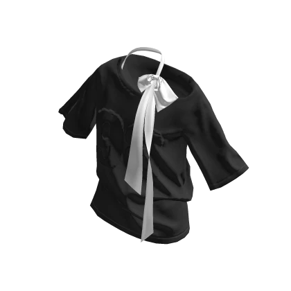 💗Y2K LOOSE FIT ASYMMETRICAL TOP_BLACK