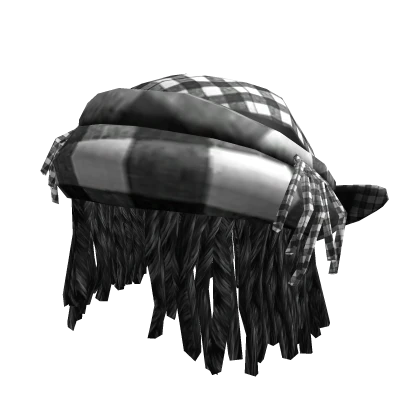 Keffiyeh with Black Messy Dreads 