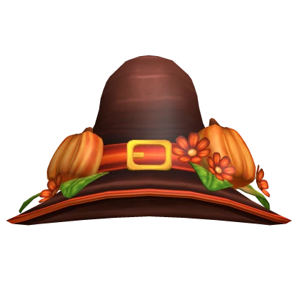Orange Pilgrim Thanksgiving Harvest Hat