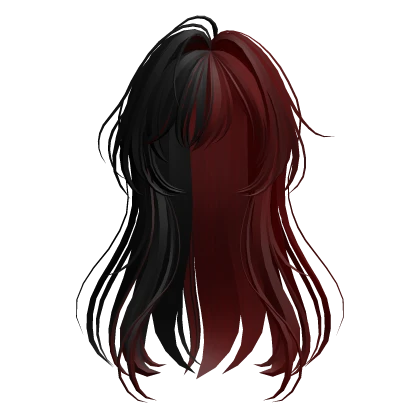 Red&Black Anime Straight Hair