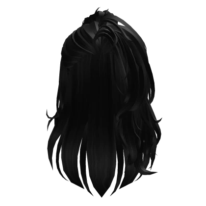 Long Manga Messy Updo - Black