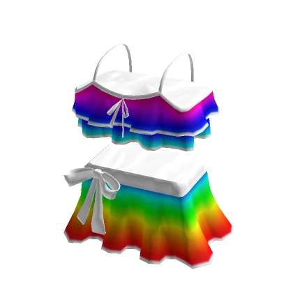 3.0 Ruffle Bikini - Rainbow