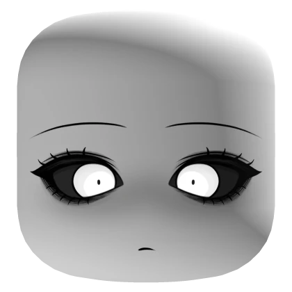 Staring Demon Ghost w/ White Glowing Eyes - White