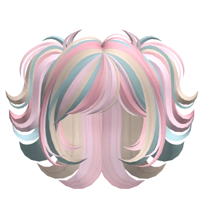 Kawaii Swirly Pigtails Hairstyle (Confetti)