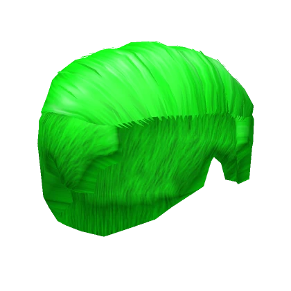 Slicked Back Neon Green Hair Realistic Hairline