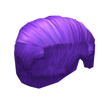 Slicked Back Purple Hair Realistic Hairline