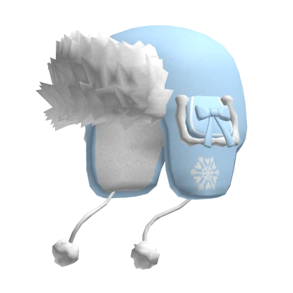 Light Blue Fuzzy Christmas Ushanka