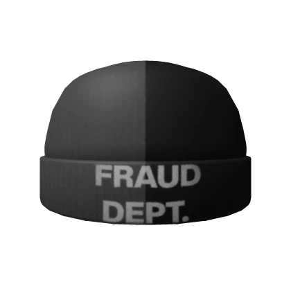 Grey & Black Fraud Dept Beanie