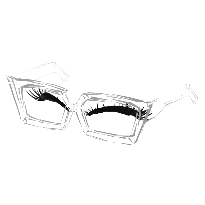 Clear Cat Glasses w/ Eyelashes V4