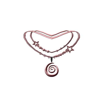 Grunge Spiral Star Necklace (Rosegold)