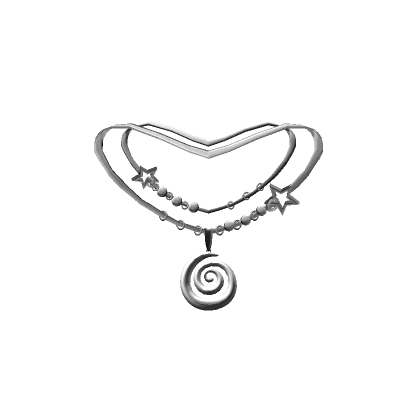 Grunge Spiral Star Necklace (SIlver)