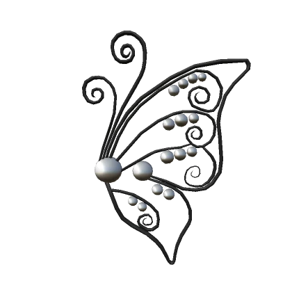 Black  Butterfly Earring Left 