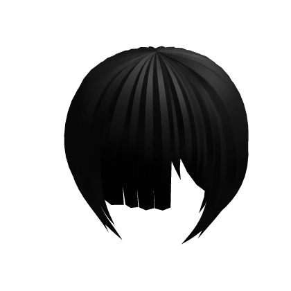 Black Vkei Flat long Choppy bangs Androgynous Bob