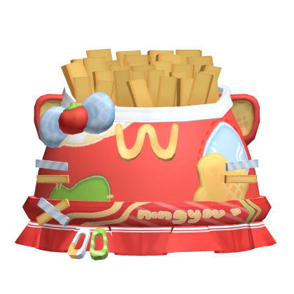 ♡ Kawaii harajuku fast food fries kitty bucket hat