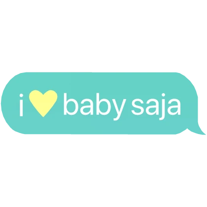 i heart baby saja sajaboys kpop demon hunters text