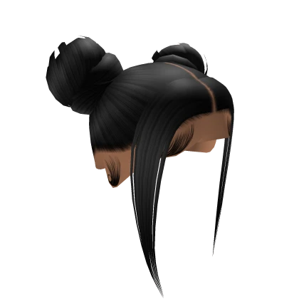 Double High Buns W/ Bangs [Black]