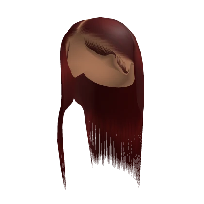 Tucked Middle Part Buss Down [Red]