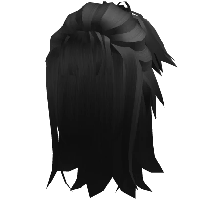 Y2K Black Wavy Anime Bun