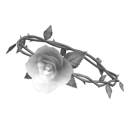 White Silver Rose Eyepatch